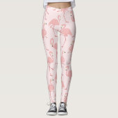  roze lamingos leggings (Voorkant)