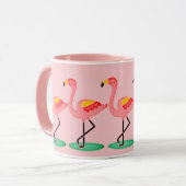 roze lamingos mok (Voorkant links)