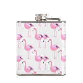 Roze lamingos | Monogram Heupfles (Achterkant)