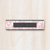 Roze lamingos op maat deurbordje (Voorkant)