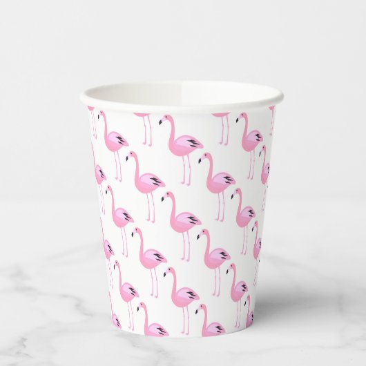 Roze lamingos papieren bekers (Links)