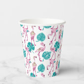 Roze lamingos papieren bekers (Achterkant)
