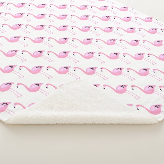 Roze lamingos sherpa deken (3/4)