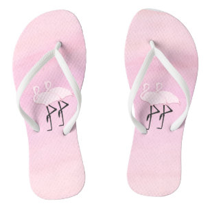 Roze lamingos teenslippers
