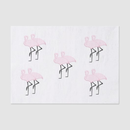 Roze lamingos tissuepapier (Voorkant)
