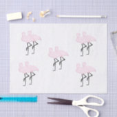 Roze lamingos tissuepapier (Craft)