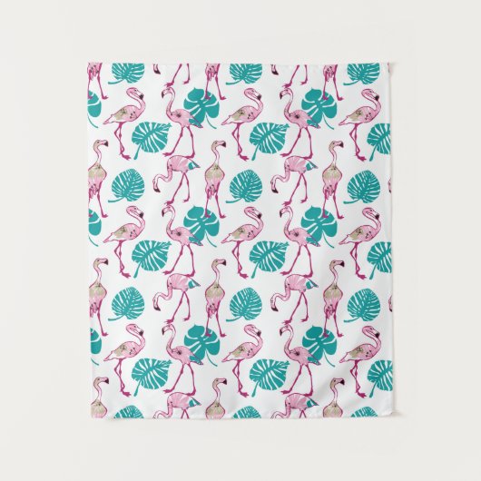 Roze lamingos wandkleed (Voorkant)