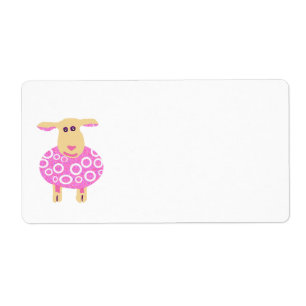 Roze lammeren etiket