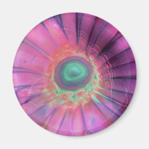 Roze lamp Glass Daisy Blank Trippy Magnet Magneet