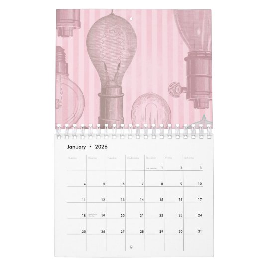 roze lampen Retro Lovers Electricia Kalender (Jan 2026)