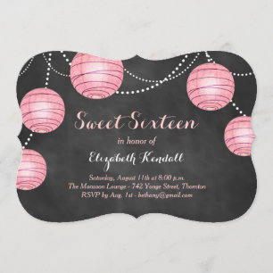 Roze lampionnen op uitnodiging van Chalk Sweet Six