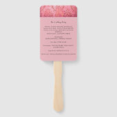 ROZE LANDSTIJL - Trouwprogramma waaier (Achterkant)