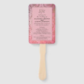 ROZE LANDSTIJL - Trouwprogramma waaier (Voorkant)