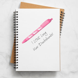 Roze Lang Haar Dachshund Ink Pen Dachshund Moms