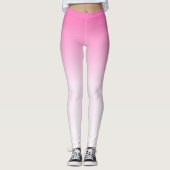 Roze langzaam naar wit vervagen leggings (Voorkant)