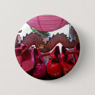 Roze lantaarn, draak en zijderoute — Button voor