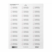 Roze Lathyrus Retouradreslabel Etiket (Full Sheet)