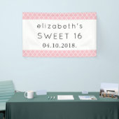 Roze Latticework, Marokkaanse Trellis, zoet 16 Spandoek (Beurs)