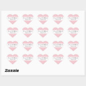 Roze Latticework, Vierpas, Tralie, Bruiloft Hart Sticker (Vel)