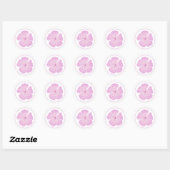 Roze Lavatera Bloem Ronde Sticker (Vel)