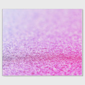 Roze lavendel licht faux glitter schittert cadeaupapier (Vlak)