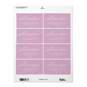 Roze Lavendel Script Familie Retouradres Etiket (Full Sheet)
