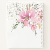 Roze Lavendel Waterverf Bloemendouche Gast Notitieboek (Achterkant)