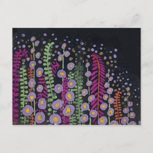 Roze lavender Fine French  Wallpaper Briefkaart