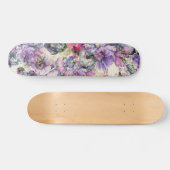  roze lavender florale illustratie skateboard (Horizontaal)