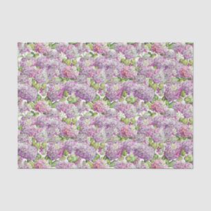  roze lavender Hydrangea Floral Pattern Tissuepapier