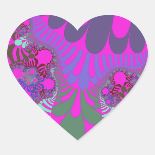 Roze lavender Mod Hart Sticker (Voorkant)
