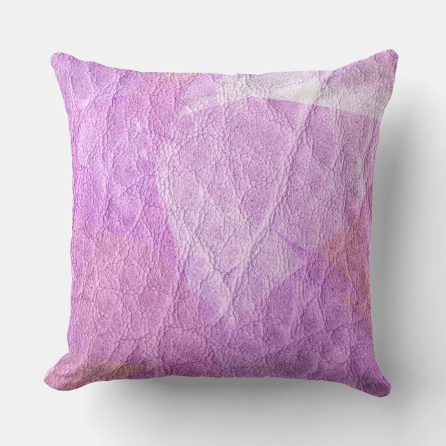 Roze leder kussen (Voorkant)