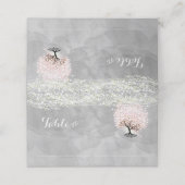 Roze leder met bomen (Buitenkant ongevouwen)