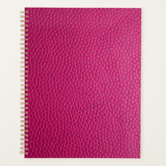 Roze leder planner (Voorkant)
