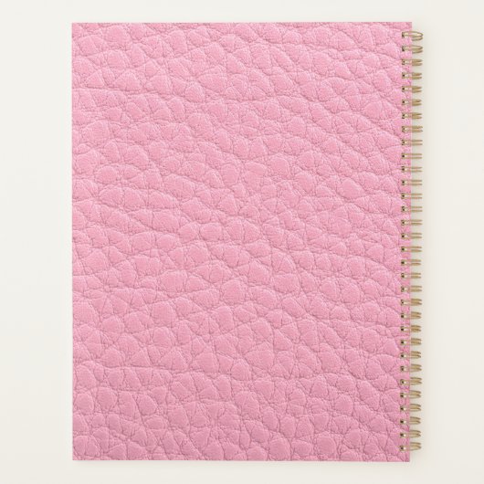 Roze leder planner (Achterkant)