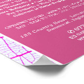 Roze leder, tuincentrum, tuinbouwkundige poster (Hoek)