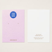 Roze leder Voeg uw Logo die een beeldscherm verdie Visitekaartje (Voorkant /achterkant)