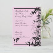 Roze lederen bachelorette feestjes kaart (Staand voorkant)