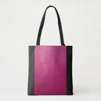 Roze lederen blik met zwarte accessoires