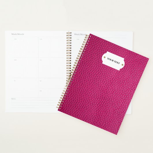 Roze lederen planner (Display)