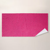 Roze ledertextuur badhanddoek (Badhanddoek)