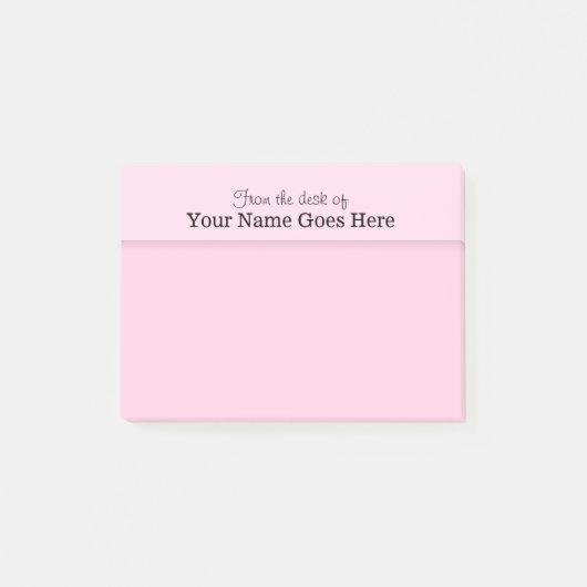 Roze leerkrachten naam schrijfmachine post-it® notes (Voorkant)