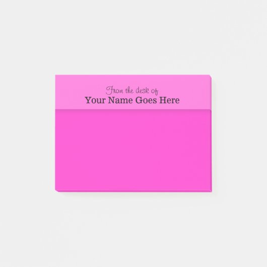 Roze leerkrachten naam schrijfmachine post-it® notes (Voorkant)