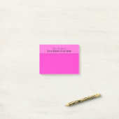 Roze leerkrachten naam schrijfmachine post-it® notes (Op bureau)