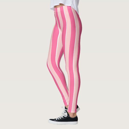 Roze Leggings met strippen (Links)