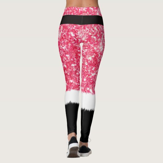 Roze Leggings voor kerstkerstmis met kleur Kostume (Achterkant)