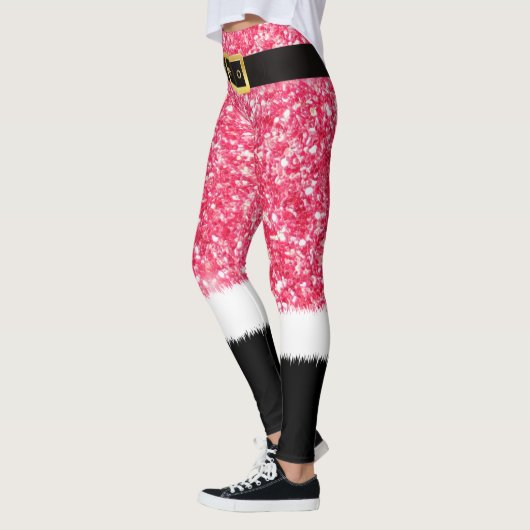 Roze Leggings voor kerstkerstmis met kleur Kostume (Links)