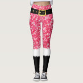 Roze Leggings voor kerstkerstmis met kleur Kostume (Voorkant)