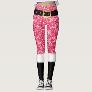 Roze Leggings voor kerstkerstmis met kleur Kostume