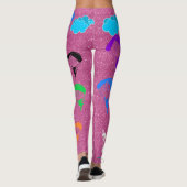 Roze Leggings voor kleurrijke pixels (Achterkant)